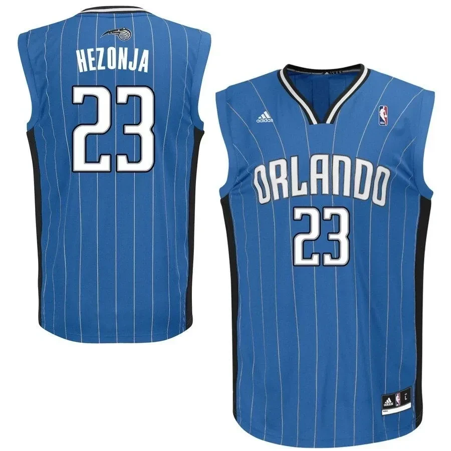 Alternative view of Mario Hezonja Orlando Magic Basketball Jersey - Blue - JS802 