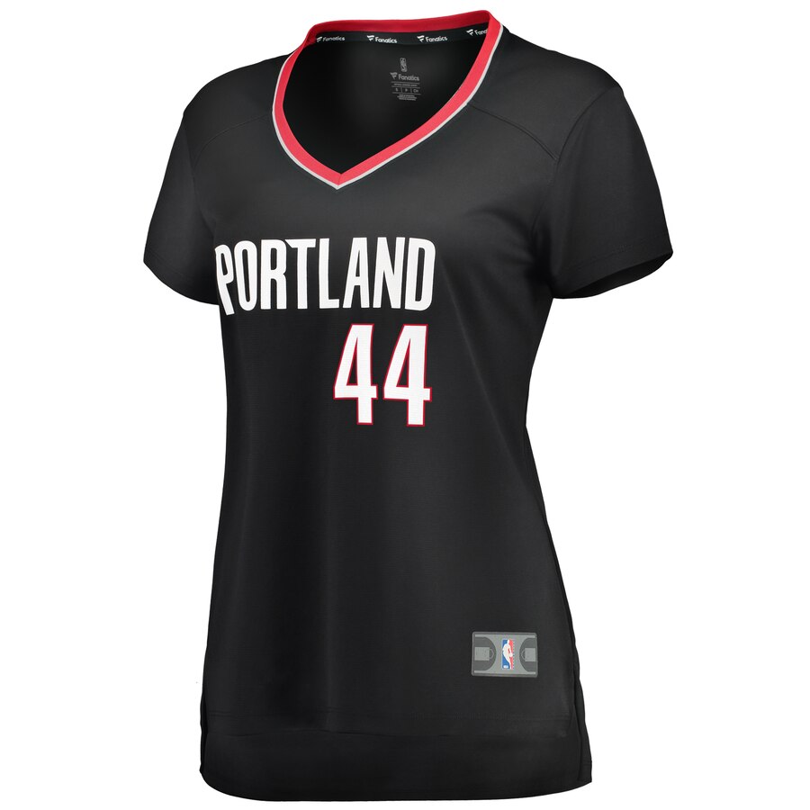 Alternative view of Mario Hezonja Portland Trail Blazers Fanatics Branded Women's Fast Break Replica Basketball Jersey Black - Icon Edition