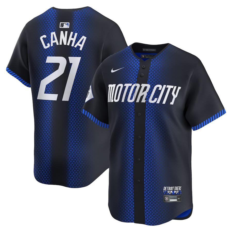 Mark Canha 21 Detroit Tigers 2024 City Connect Limited Men Jersey - Navy