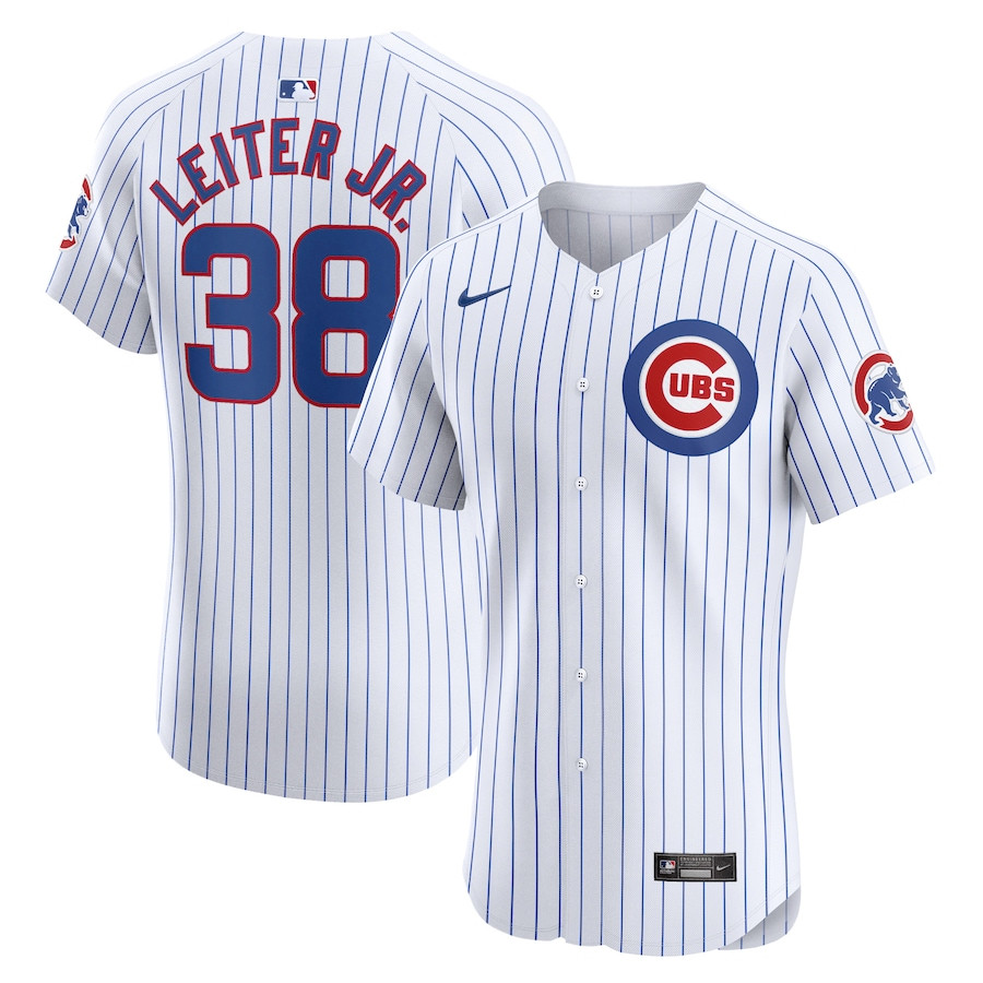 Mark Leiter Jr. 38 Chicago Cubs Home Elite Player Men Baseball Jersey - White
