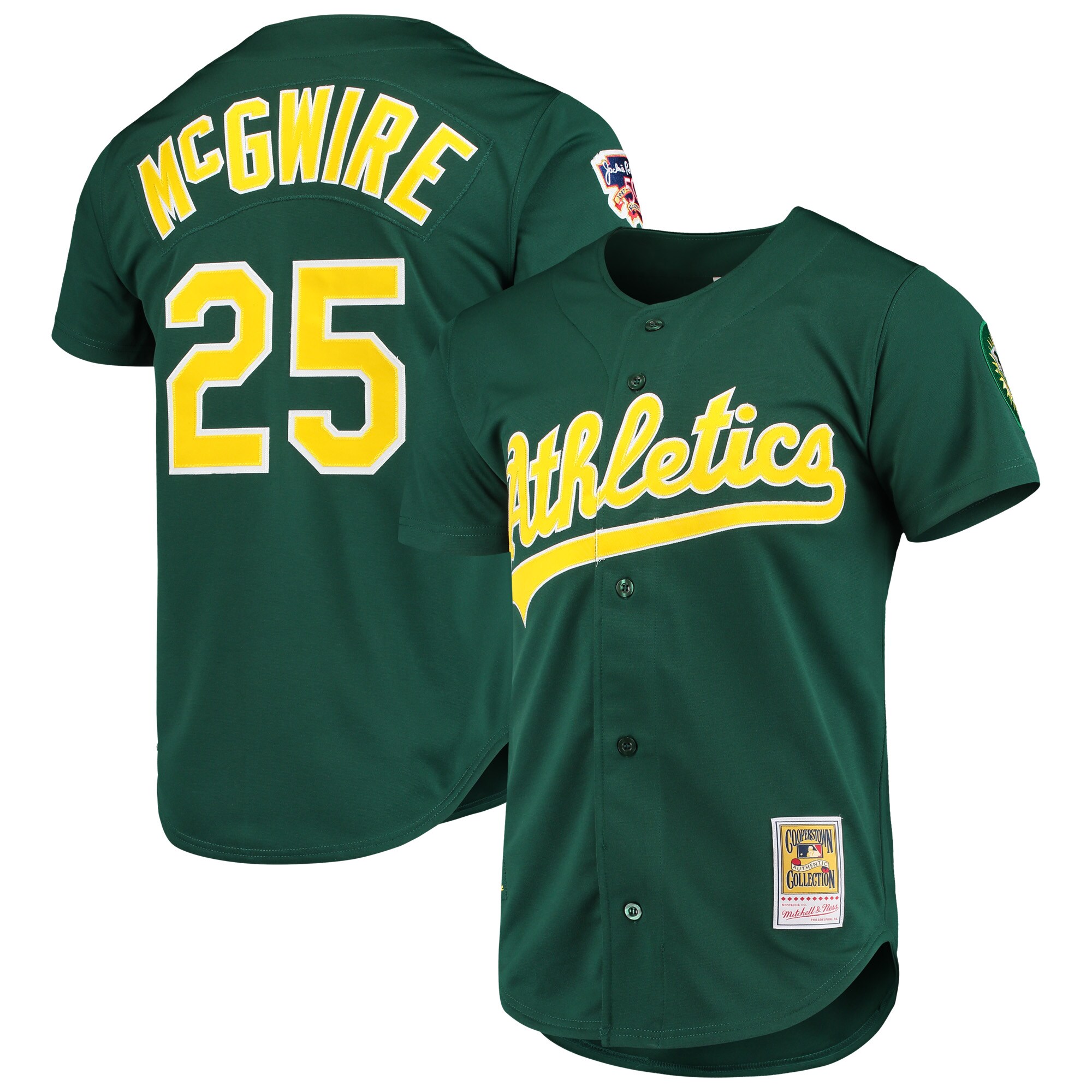 Mark Mcgwire Oakland Athletics Mitchell & Ness 1997 Cooperstown Collection Authentic Baseball Jersey - Green