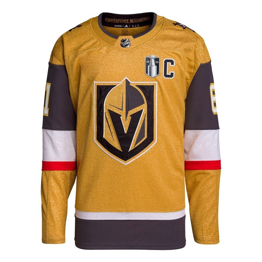 Alternative view of Mark Stone 61 Vegas Golden Knights 2023 Stanley Cup Final Home Player Hockey Jersey - Gold - JS564 
