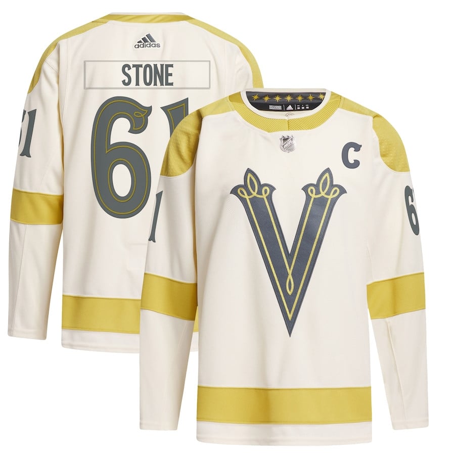 Mark Stone 61 Vegas Golden Knights 2024 NHL Winter Classic Primegreen Men Hockey Jersey - Cream - JS853 