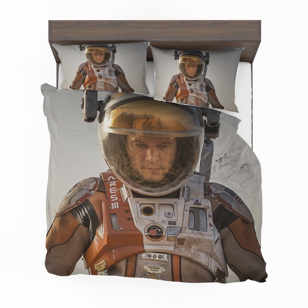 Alternative view of Mark Watney Matt Damon In The Martian Movie Bedding Set - Custom Bedding Set