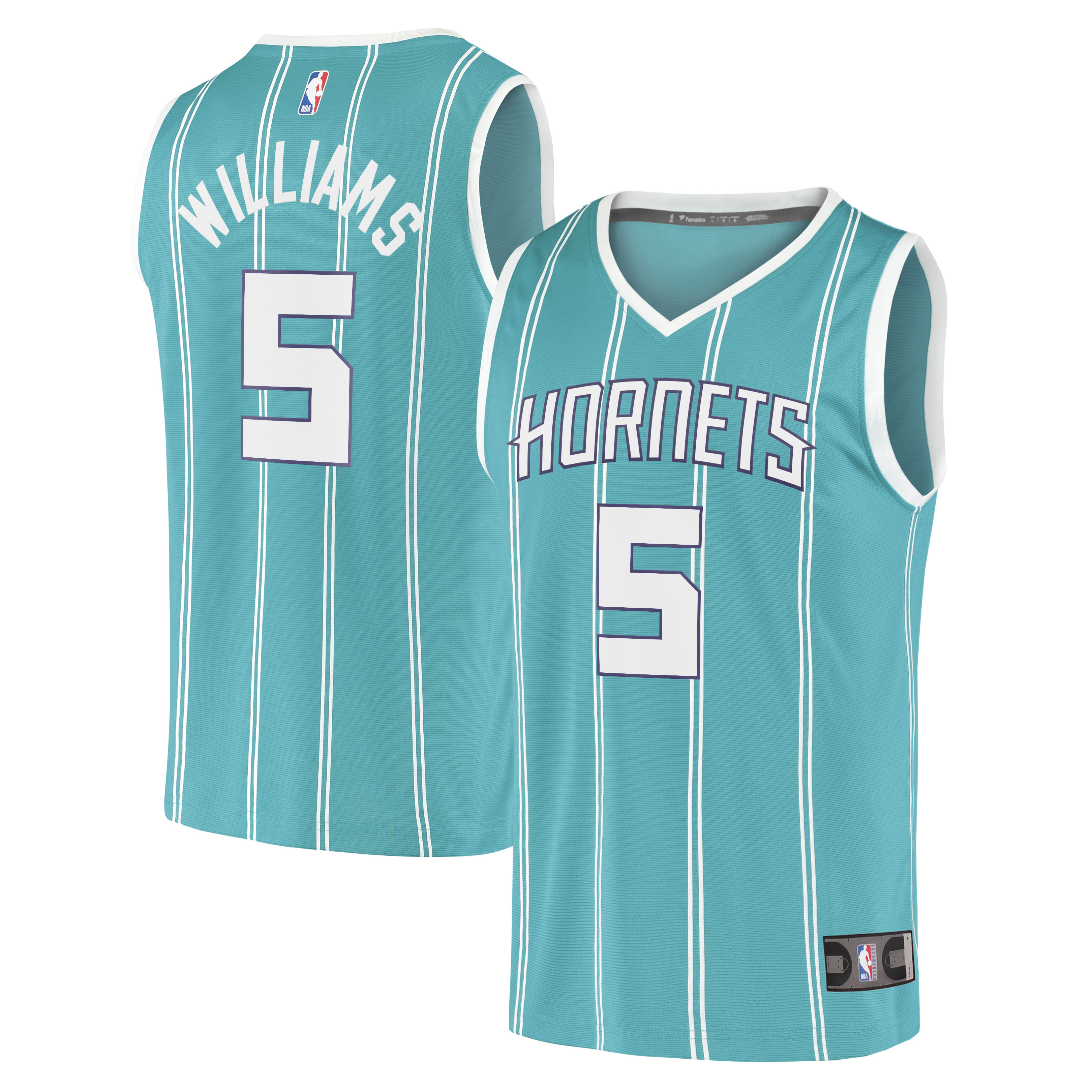 Mark Williams Charlotte Hornets Fanatics Branded 2022 Nba Draft First Round Pick Fast Break Replica Player Basketball Jersey - Icon Edition - Teal