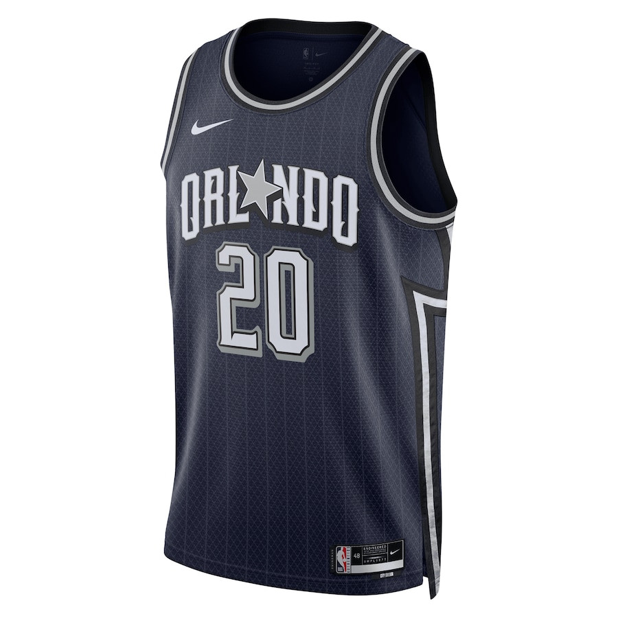 Alternative view of Markelle Fultz 20 Orlando Magic 2023/24 City Edition Swingman Basketball Jersey - Navy - JS126 
