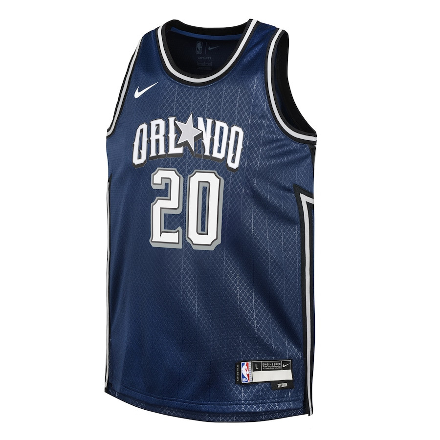 Alternative view of Markelle Fultz 20 Orlando Magic 2023/24 City Edition Swingman YOUTH Basketball Jersey - Navy - JS629 