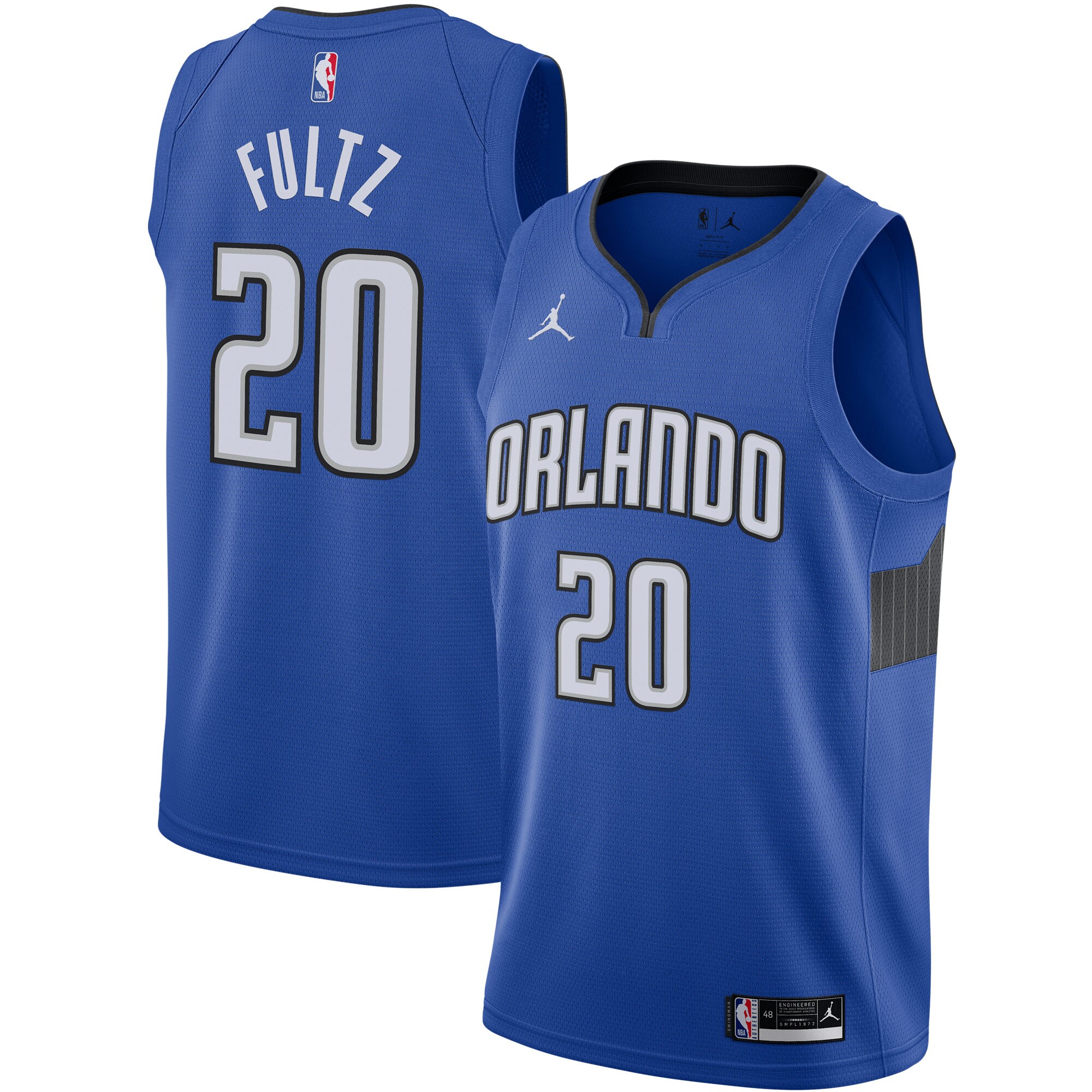 Alternative view of Markelle Fultz Orlando Magic Jordan Brand 2020/21 Swingman Basketball Jersey - Statement Edition - Royal