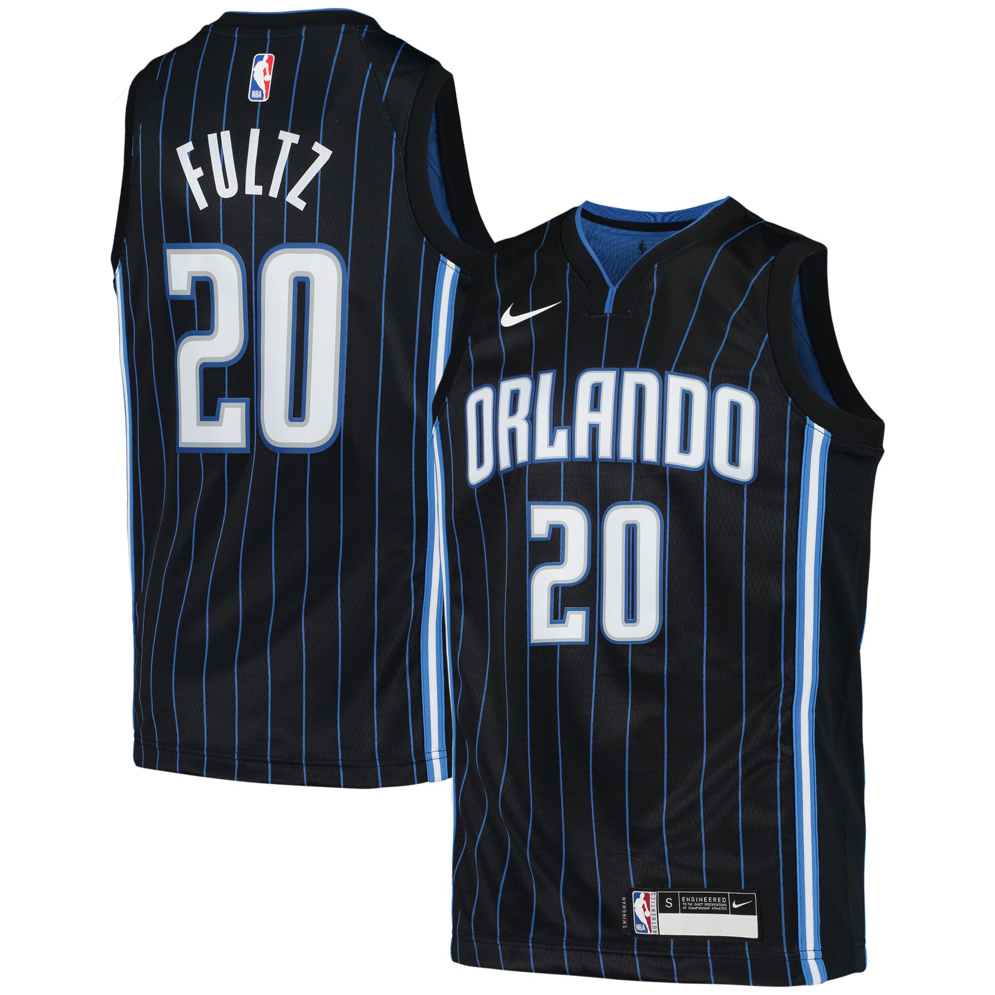 Alternative view of Markelle Fultz Orlando Magic Youth 2020/21 Swingman Basketball Jersey - Icon Edition - Black