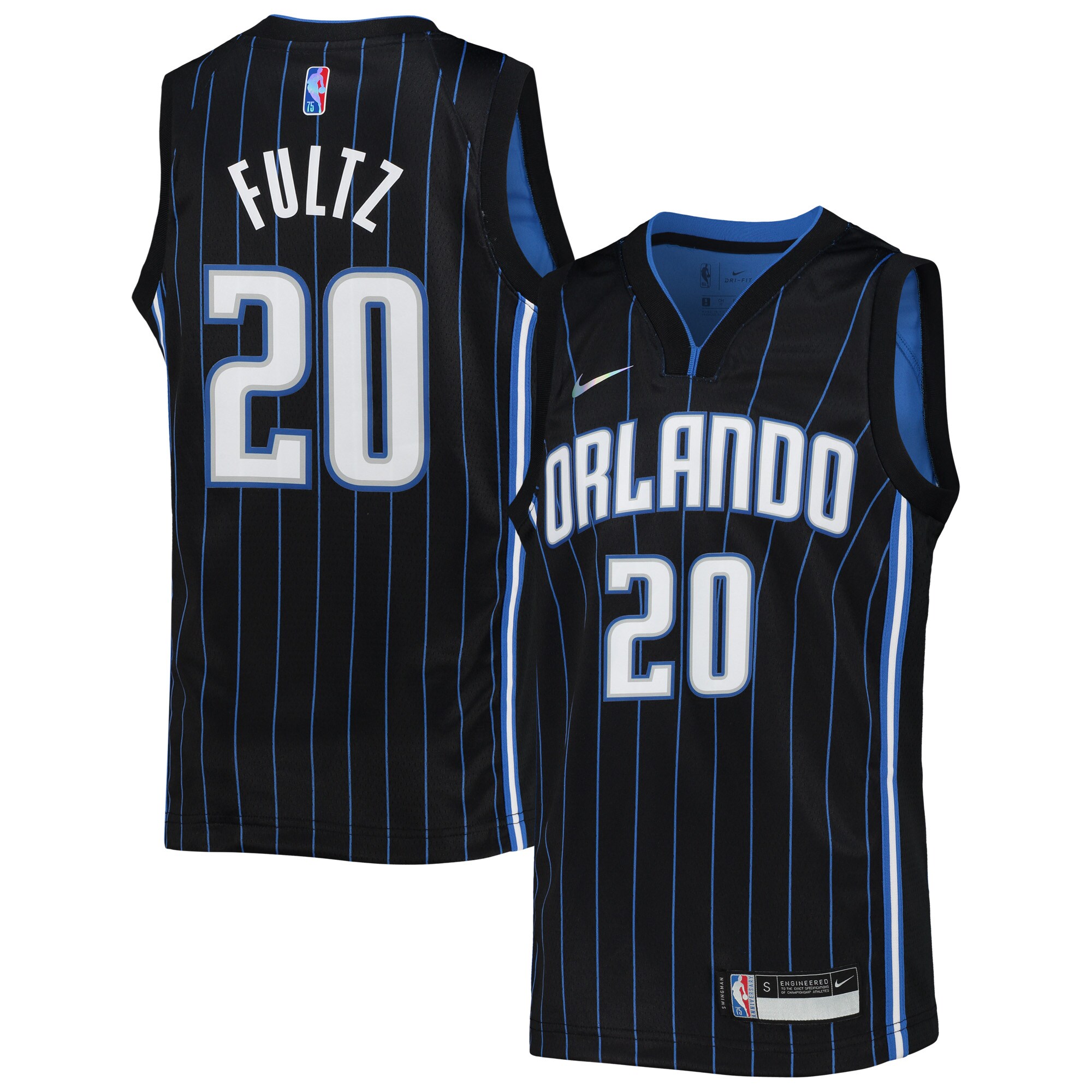 Markelle Fultz Orlando Magic Youth 2021/22 Diamond Swingman Basketball Jersey – Icon Edition – Black