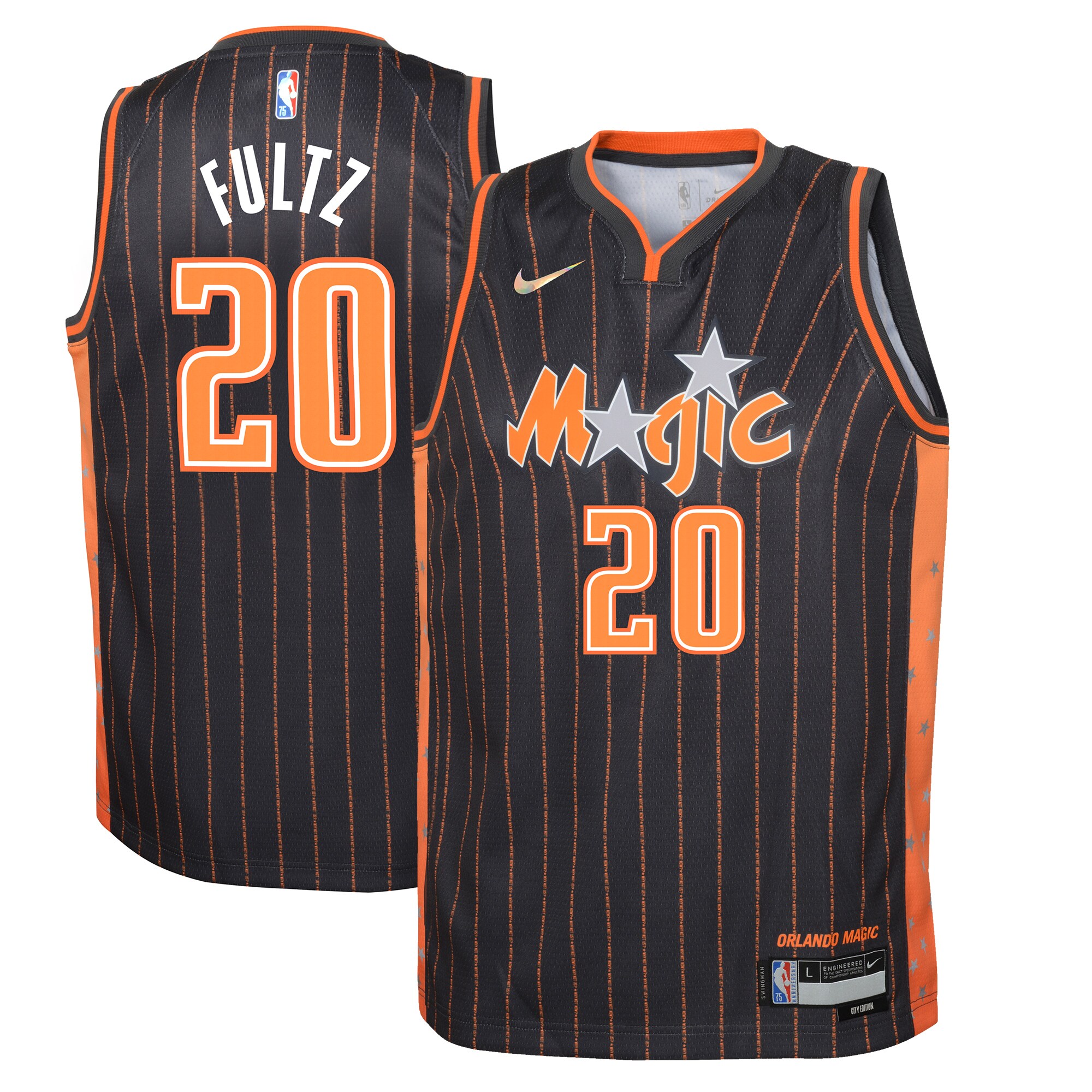 Markelle Fultz Orlando Magic Youth 2021/22 Swingman Basketball Jersey - City Edition - Anthracite