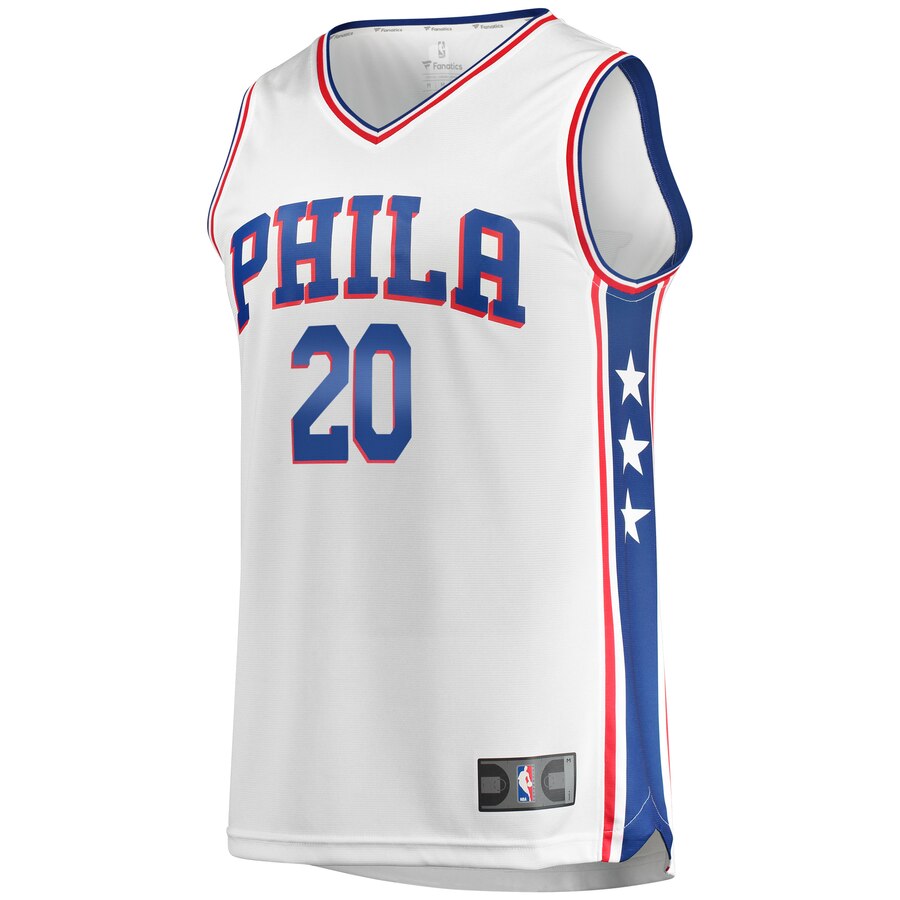 Alternative view of Markelle Fultz Philadelphia 76ers Fanatics Branded Fast Break Replica Basketball Jersey White - Association Edition