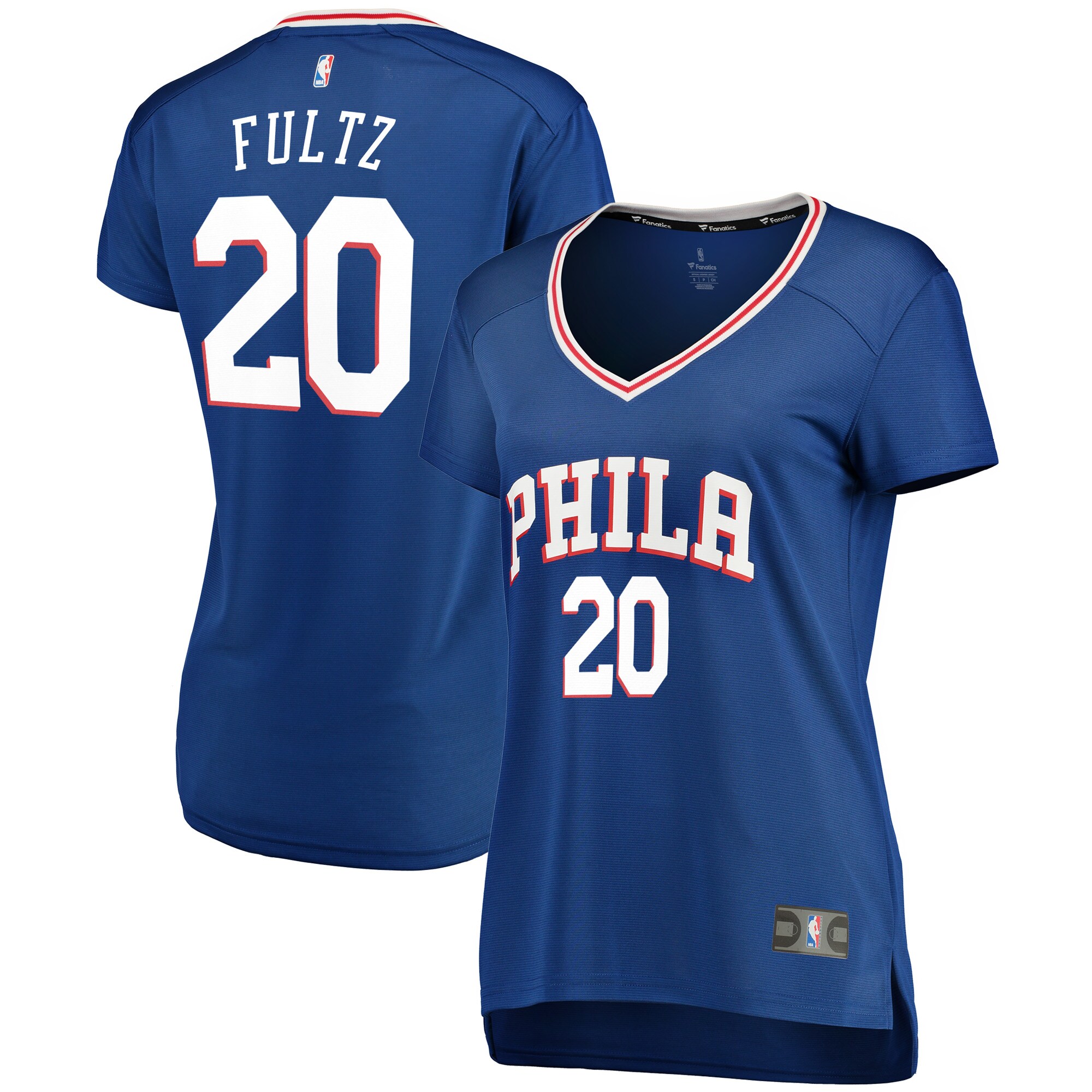 Alternative view of Markelle Fultz Philadelphia 76ers Fanatics Branded Women's Fast Break Replica Basketball Jersey Royal - Icon Edition