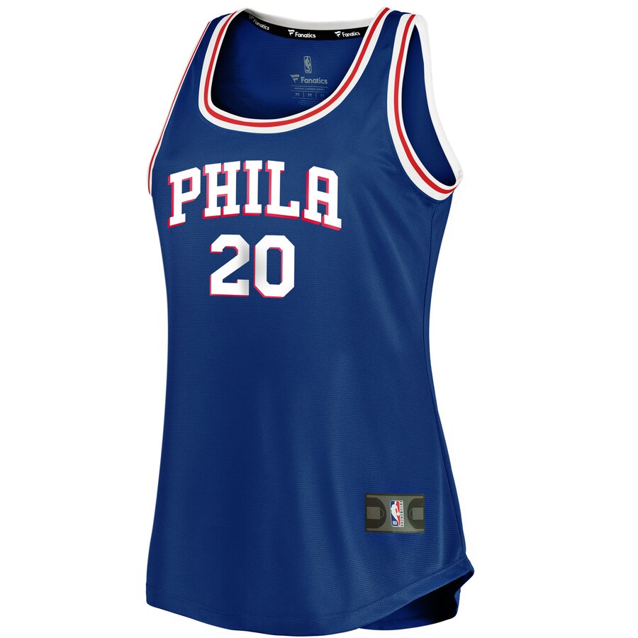 Alternative view of Markelle Fultz Philadelphia 76ers Fanatics Branded Women's Fast Break Tank Basketball Jersey - Icon Edition - Royal
