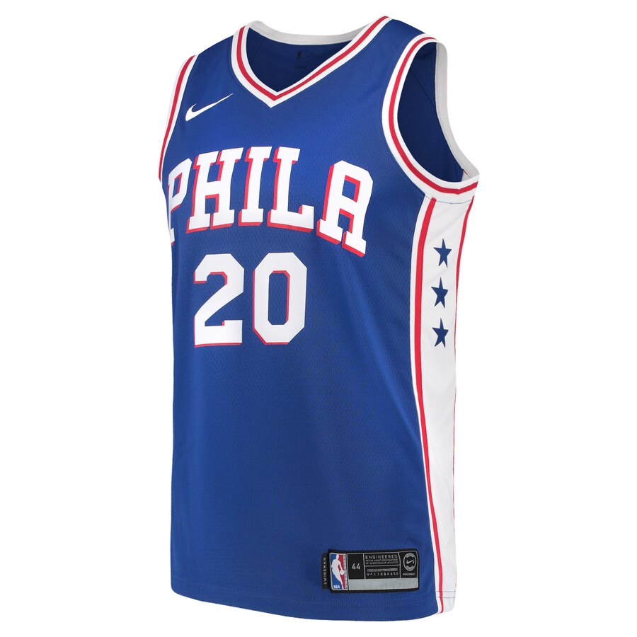 Alternative view of Markelle Fultz Philadelphia 76ers Swingman Basketball Jersey - Icon Edition - Blue