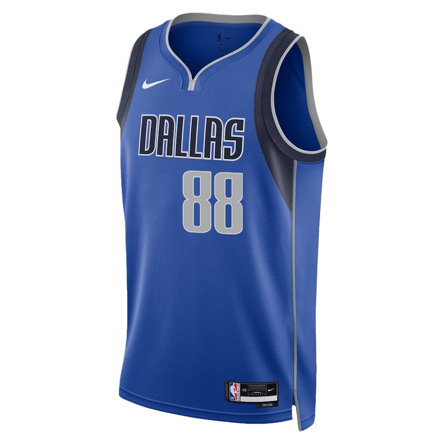Alternative view of Markieff Morris 88 Dallas Mavericks 2024 FINALS PATCH Swingman Basketball Jersey - Icon Edition - Blue - JS933 