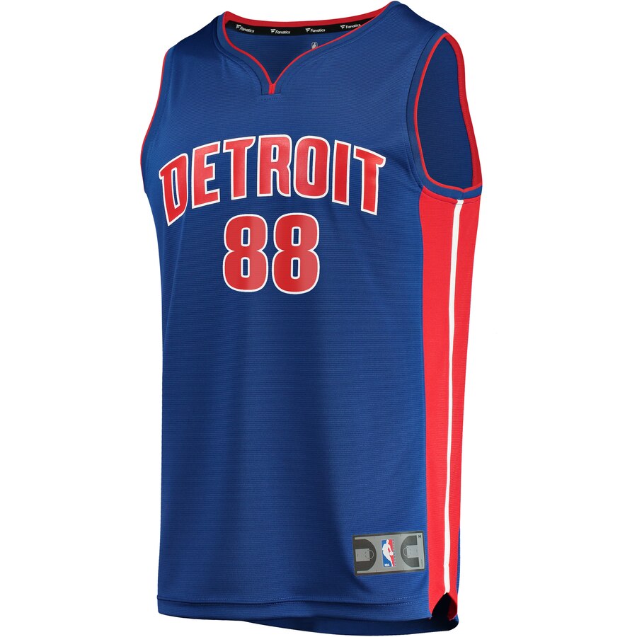 Alternative view of Markieff Morris Detroit Pistons Fanatics Branded Youth Fast Break Road Basketball Jersey – Blue