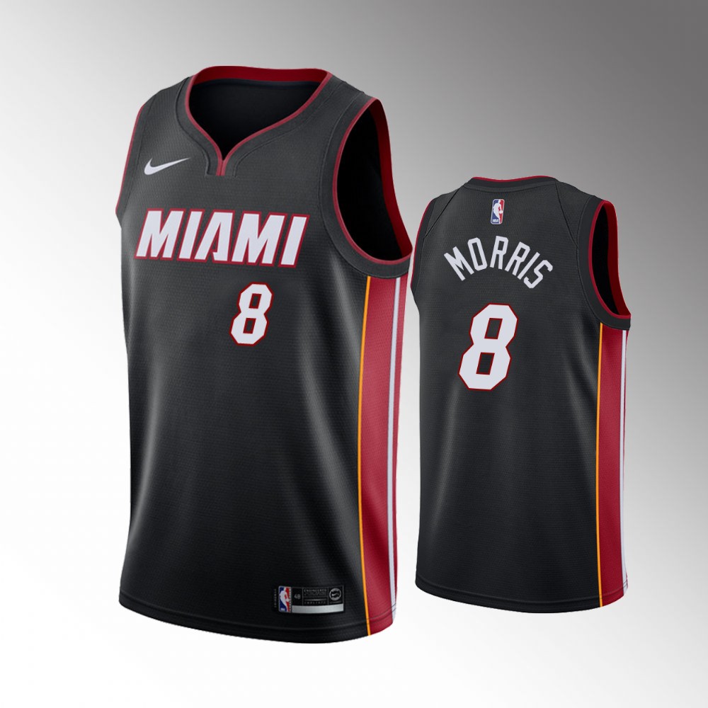 Markieff Morris Miami Heat 2021 Icon Edition Black 2021 Trade Basketball Jersey