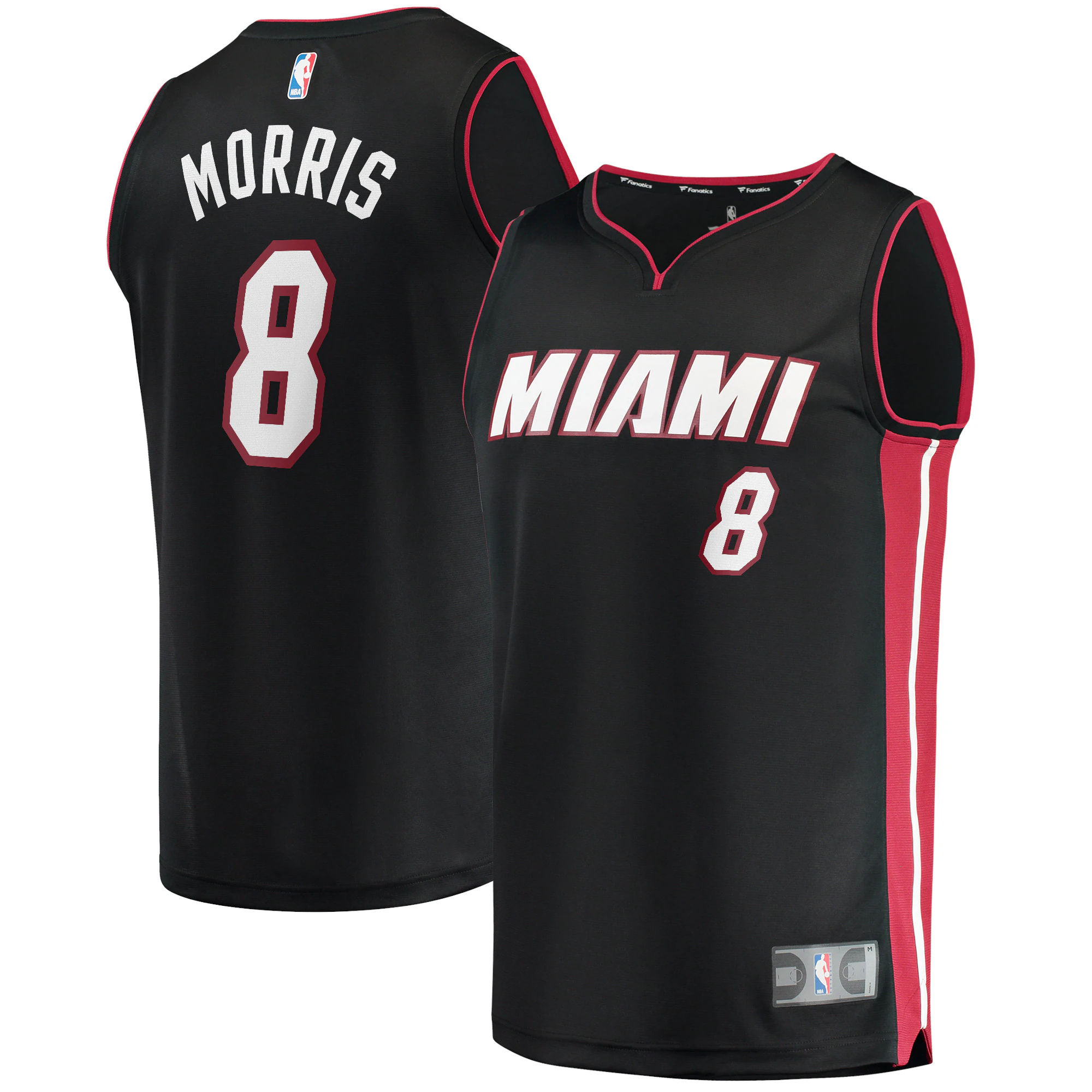 Markieff Morris Miami Heat Fanatics Branded Youth 2021/22 Fast Break Replica Basketball Jersey - Icon Edition - Black