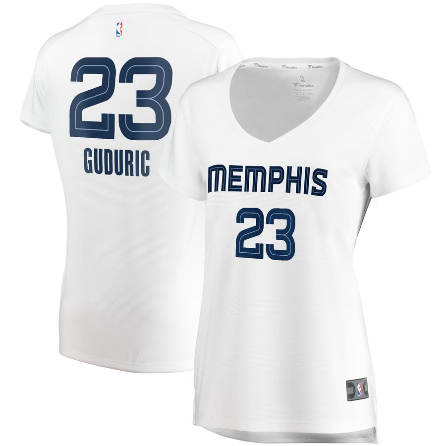 Marko Guduric Memphis Grizzlies Fanatics Branded Women's Fast Break Player Basketball Jersey - Association Edition - White