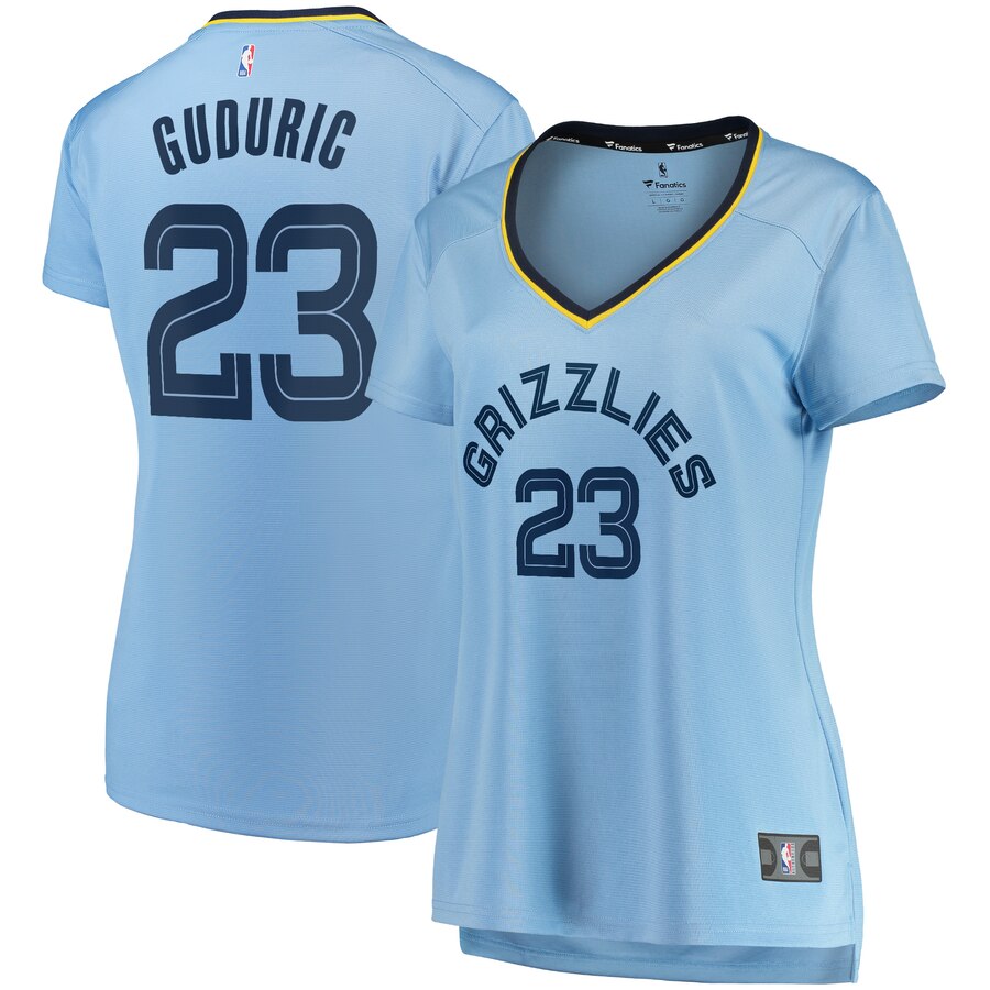 Marko Guduric Memphis Grizzlies Fanatics Branded Women's Fast Break Player Basketball Jersey - Statement Edition - Light Blue