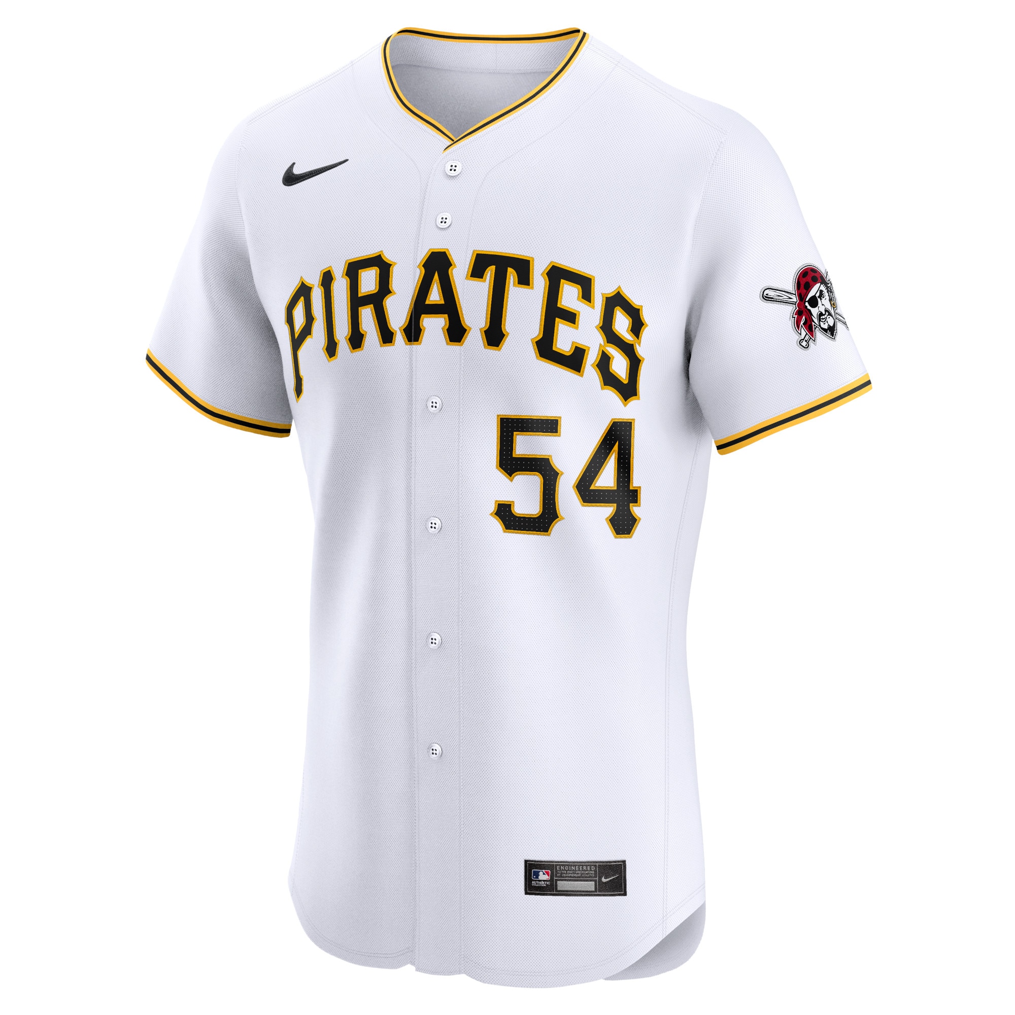 Alternative view of Martin Perez Pittsburgh Pirates Home Elite Player Baseball Jersey - White
