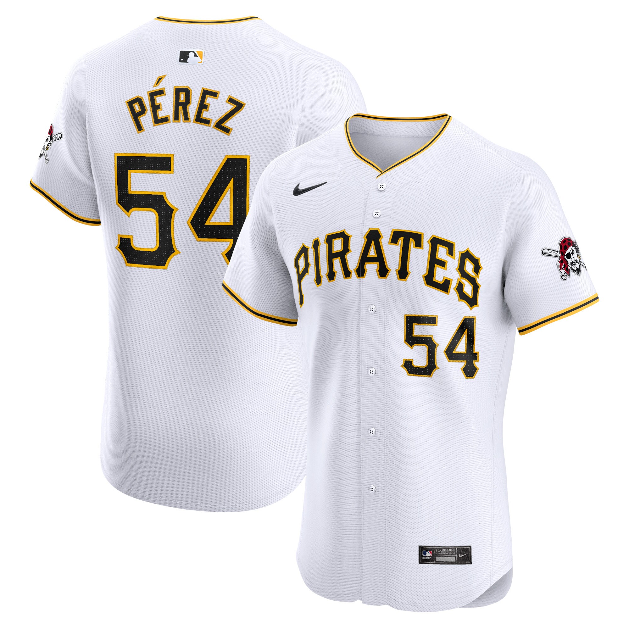 Martin Perez Pittsburgh Pirates Home Elite Player Baseball Jersey - White