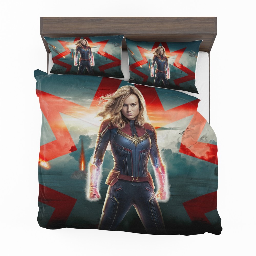 Alternative view of Marvel MCU Captain Marvel Movie Brie Larson Bedding Set - Custom Bedding Set
