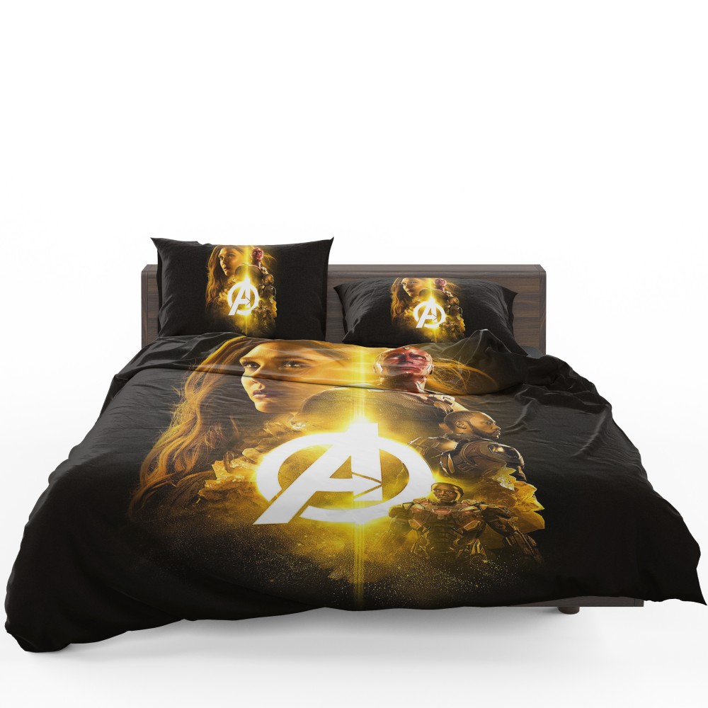 Alternative view of Marvel Vision War Machine Falcon Scarlet Witch Infinity War Bed In Bag - Custom Bedding Set