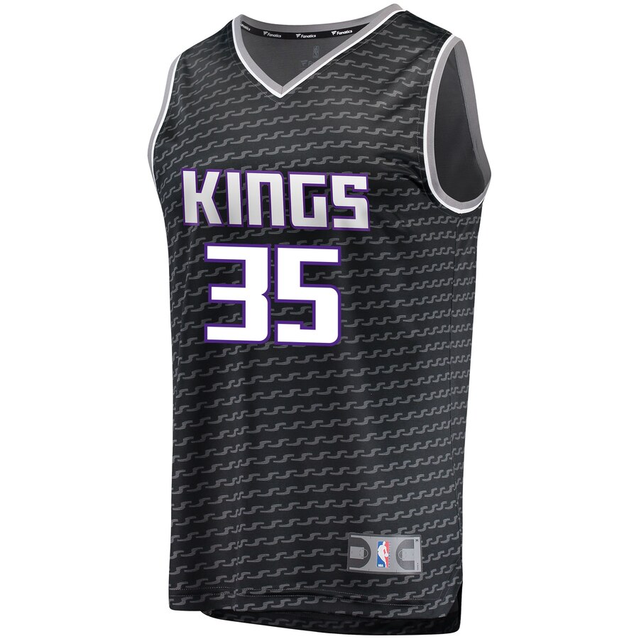 Alternative view of Marvin Bagley Iii Sacramento Kings Fanatics Branded 2020 Nba Draft First Round Pick Fast Break Replica Basketball Jersey Black - Statement Edition