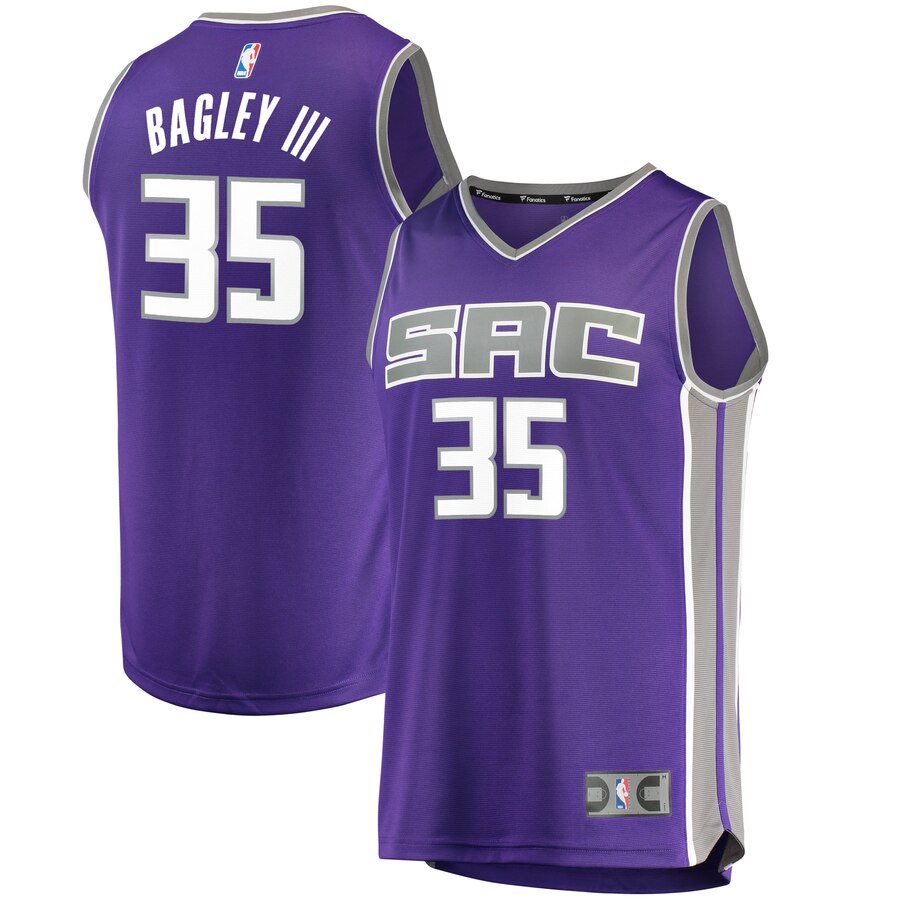 Marvin Bagley Iii Sacramento Kings Fanatics Branded Youth Fast Break Replica Basketball Jersey Purple - Icon Edition