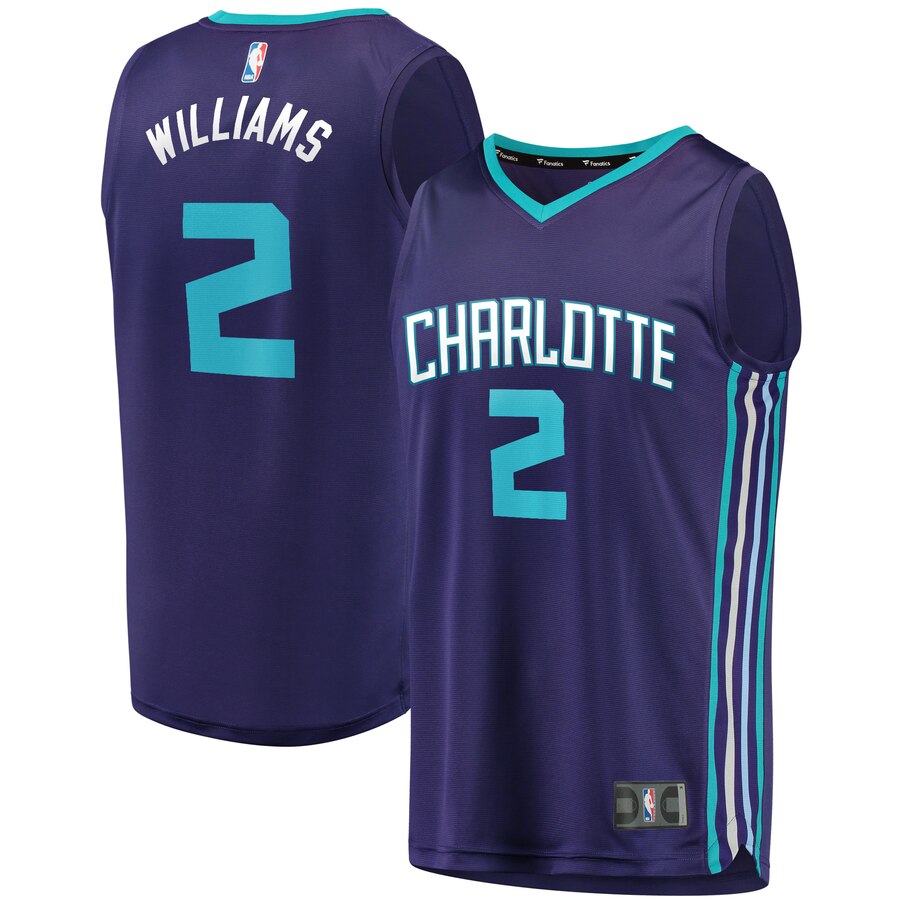 Marvin Williams Charlotte Hornets Fanatics Branded Youth Fast Break Replica Player Basketball Jersey - Statement Edition - Purple