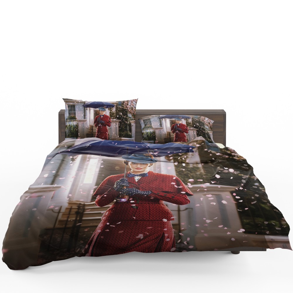 Mary Poppins Returns Movie Emily Blunt Bedding Set - Custom Bedding Set
