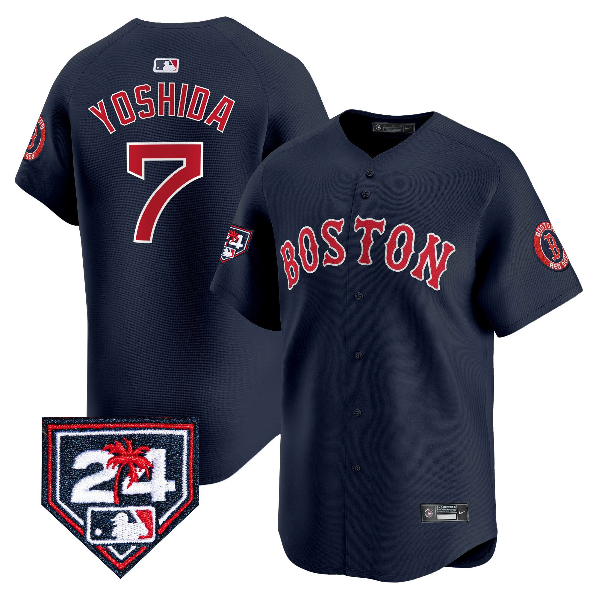 Masataka Yoshida 7 Boston Red Sox 2024 Spring Training Men Baseball Jersey - Navy