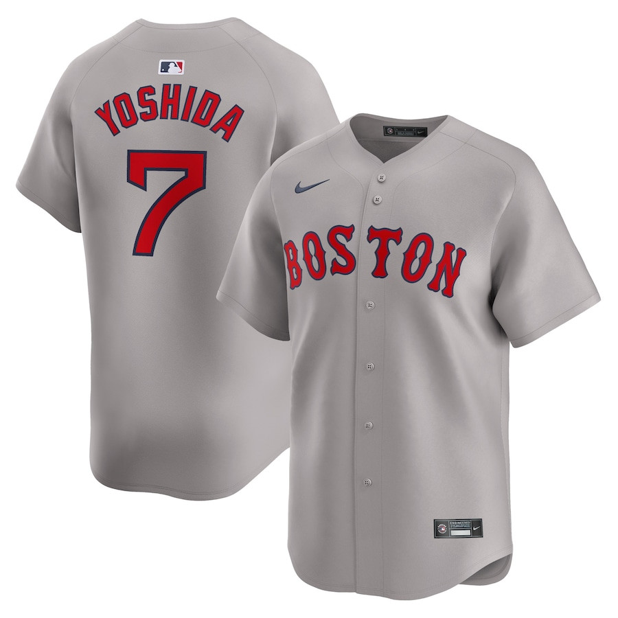 Masataka Yoshida 7 Boston Red Sox Away Limited Player Men Baseball Jersey - Gray