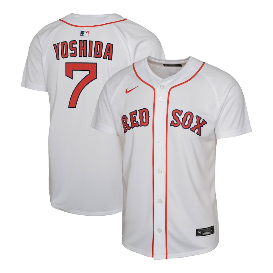 Masataka Yoshida 7 Boston Red Sox Home YOUTH Player Baseball Jersey - White