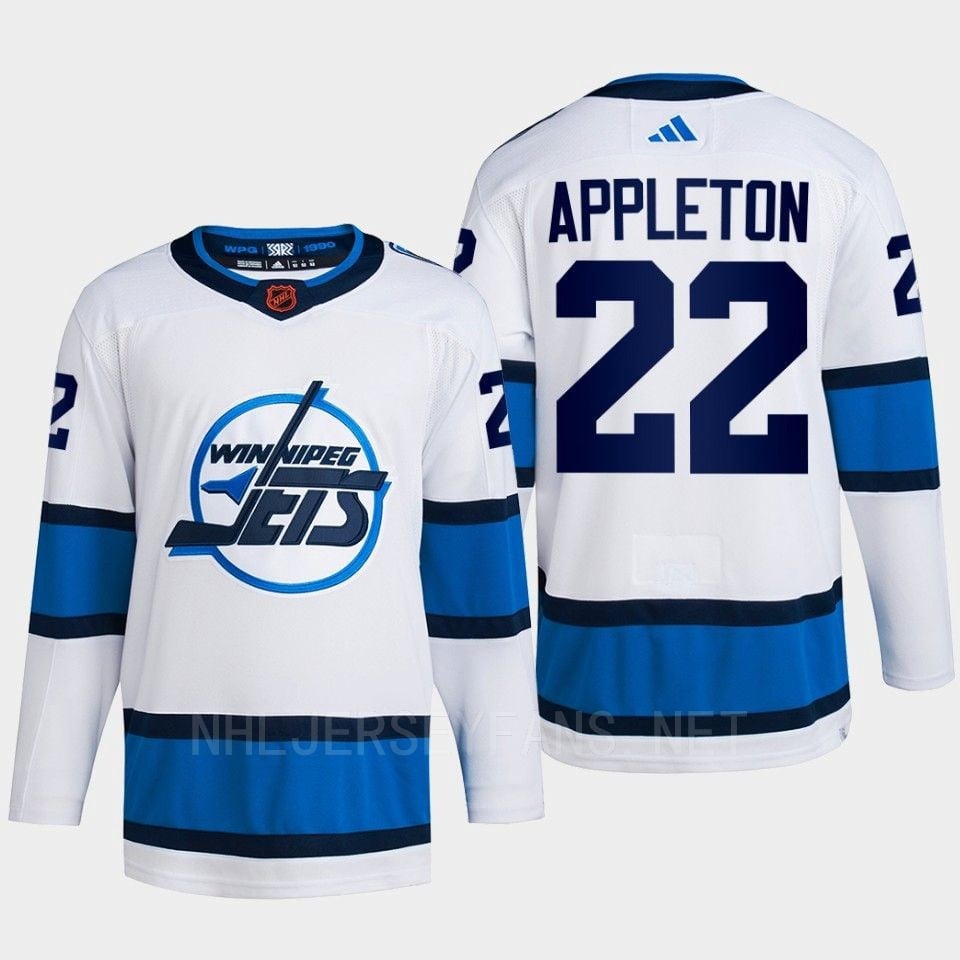 Mason Appleton 22 Reverse Retro 2.0 2022 Winnipeg Jets White Jersey Primegreen - JS653 