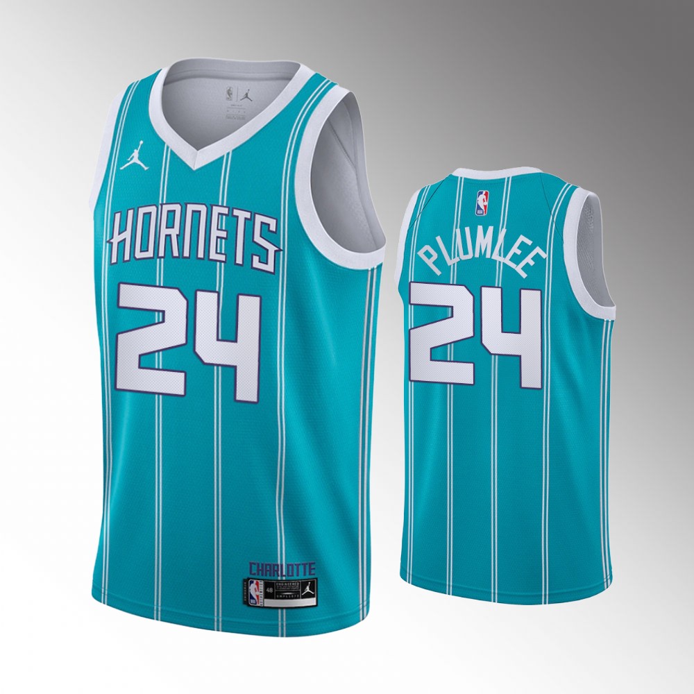 Mason Plumlee Charlotte Hornets 2021 Icon Edition Teal Basketball Jersey