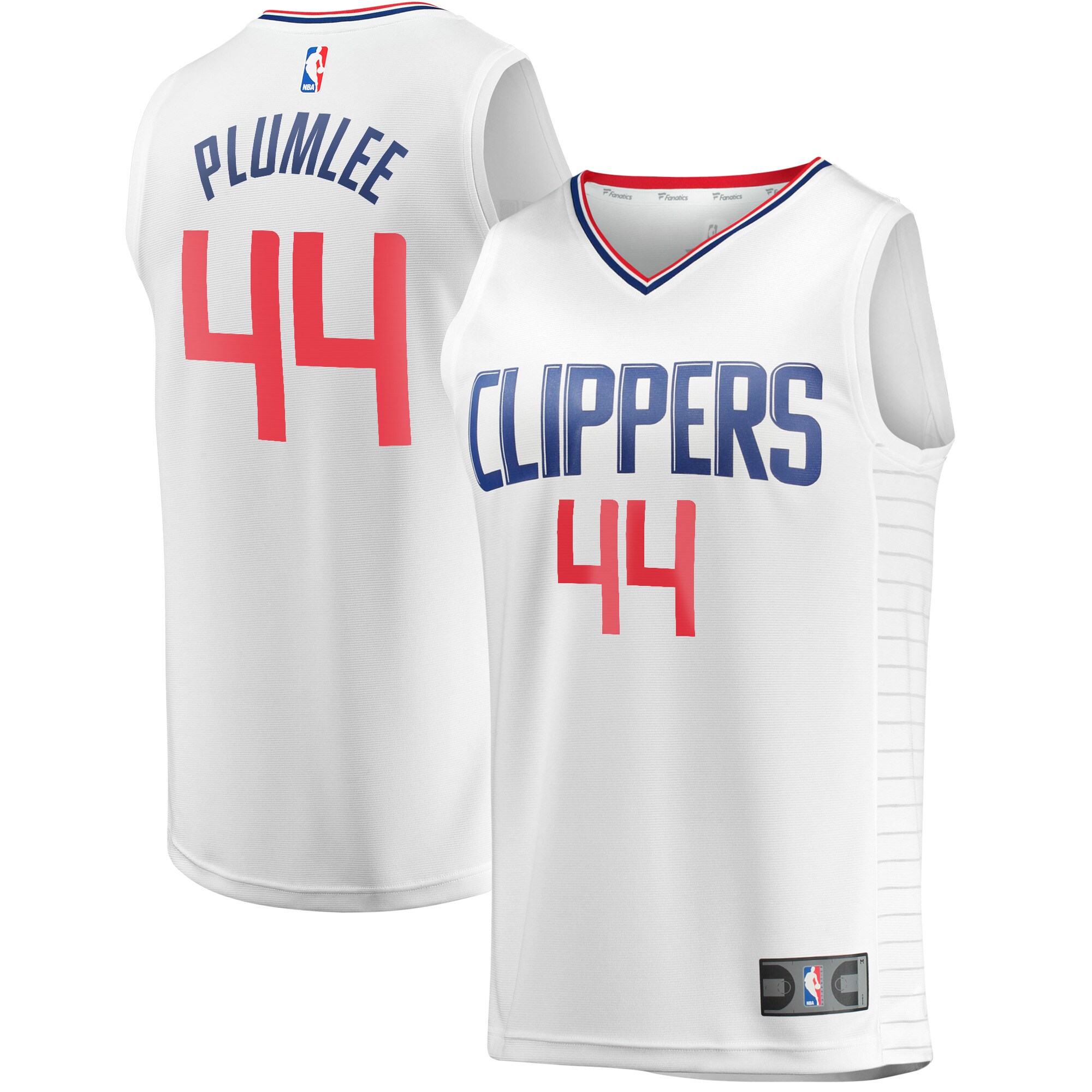 Mason Plumlee La Clippers Fanatics Fast Break Player Basketball Jersey - Association Edition - White