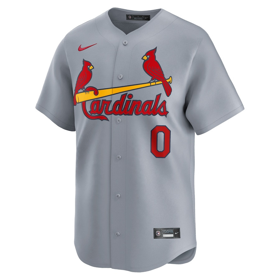 Alternative view of Masyn Winn 0 St. Louis Cardinals Away Limited Men Baseball Jersey - Gray 