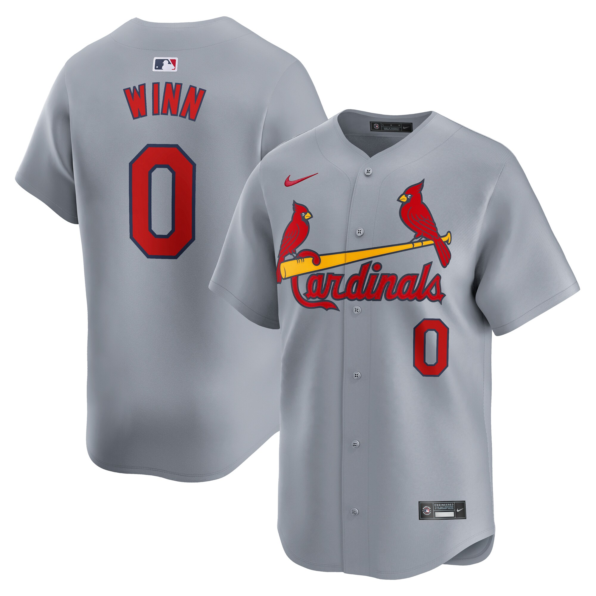 Masyn Winn St. Louis Cardinals Away Limited Player Baseball Jersey - Gray