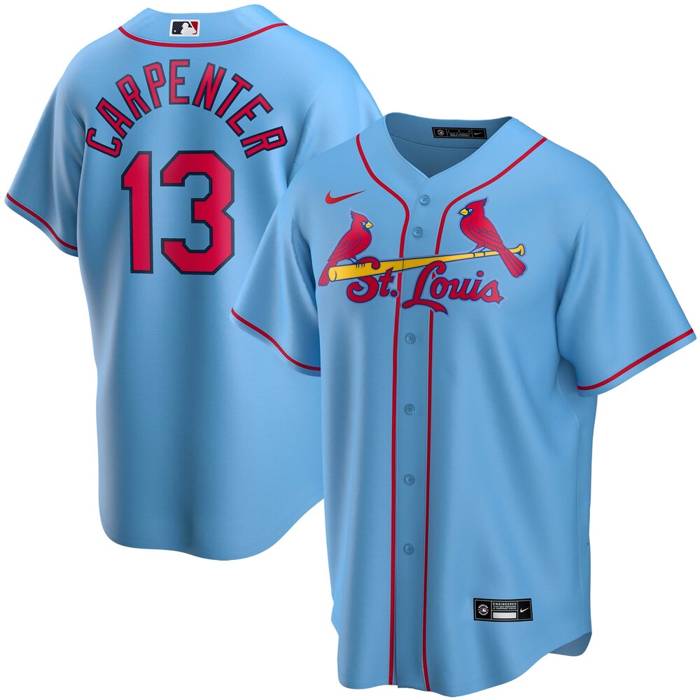 Matt Carpenter St. Louis Cardinals Alternate 2020 Player Baseball Jersey - Light Blue