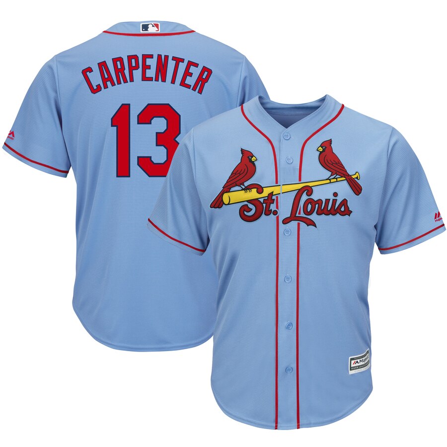 Matt Carpenter St. Louis Cardinals Majestic Alternate Cool Base Player Baseball Jersey – Horizon Blue