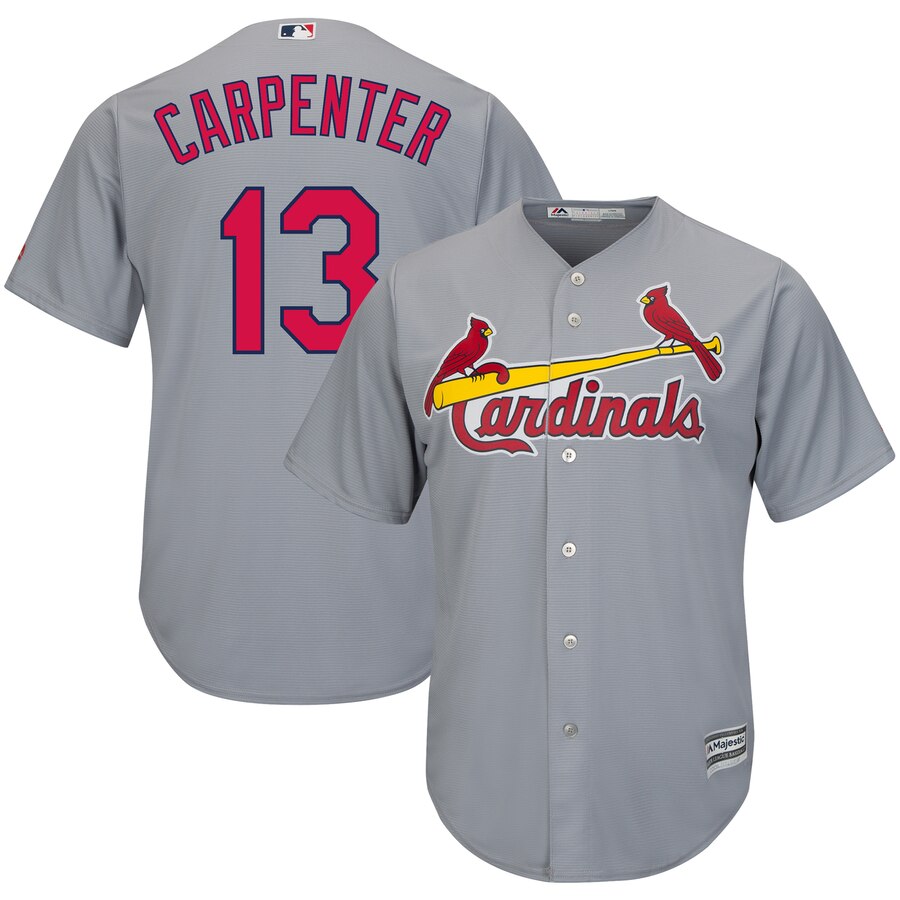 Matt Carpenter St. Louis Cardinals Majestic Official Cool Base Player Baseball Jersey - Gray