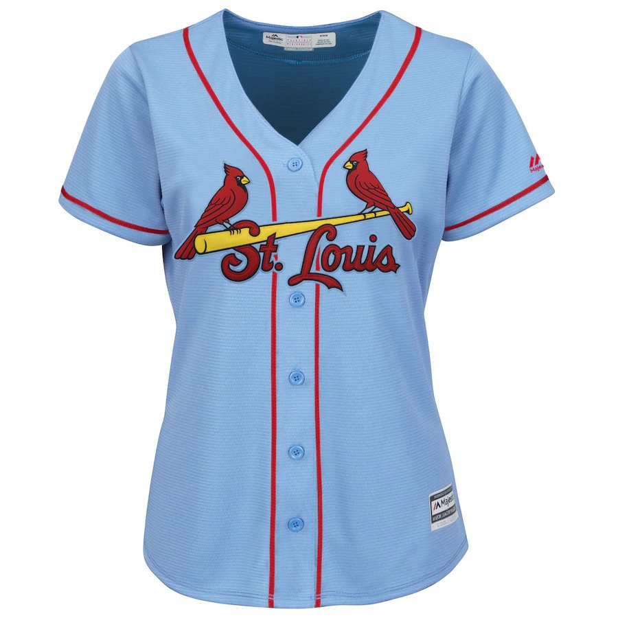 Alternative view of Matt Carpenter St. Louis Cardinals Majestic Women's Alternate Cool Base Player Baseball Jersey - Horizon Blue
