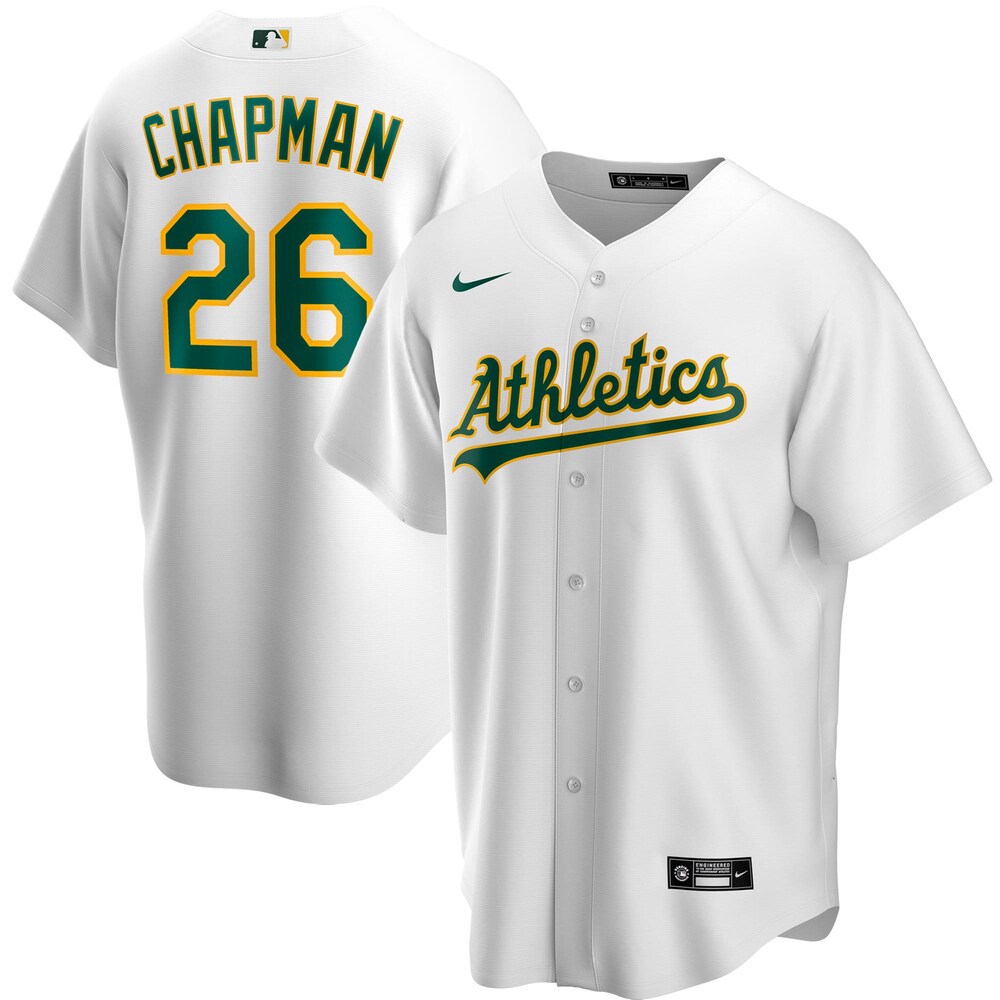 Matt Chapman Oakland Athletics Home 2020 Player Baseball Jersey - White