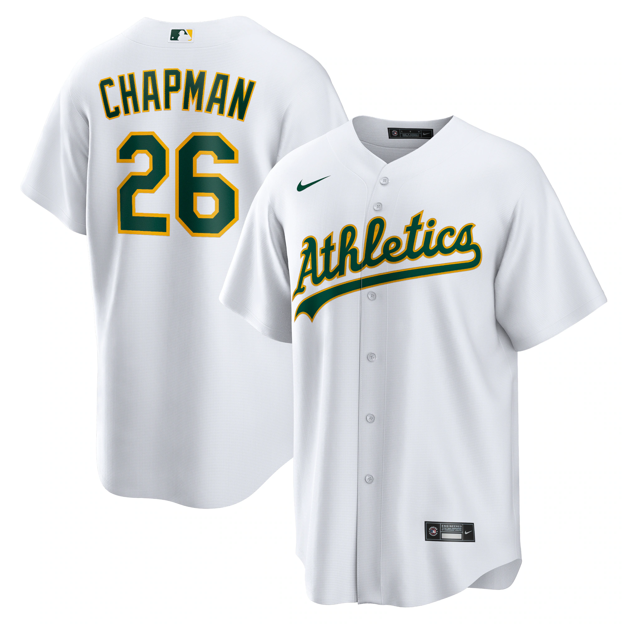 Matt Chapman Oakland Athletics Home Replica Player Name Baseball Jersey – White