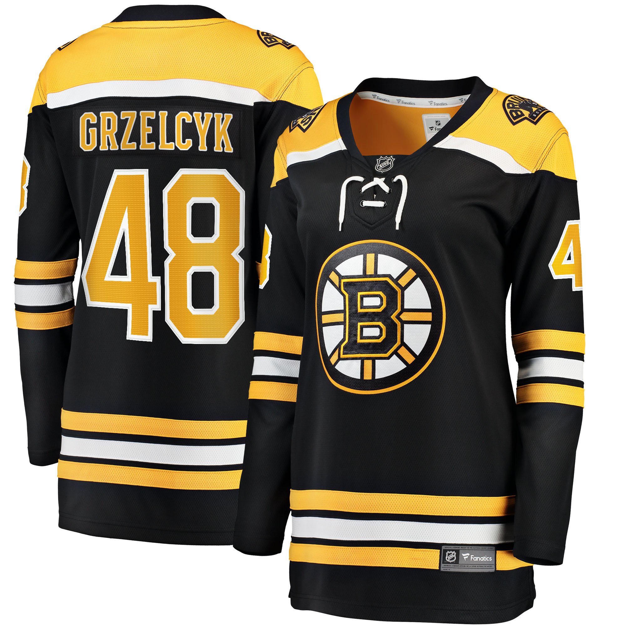 Matt Grzelcyk 48 Boston Bruins Home Breakaway Hockey Jersey - Women, Black - JS263 