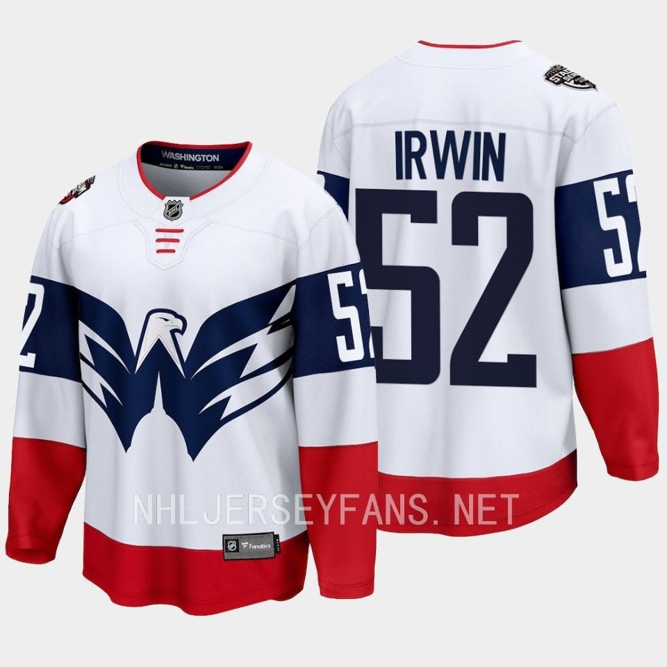Matt Irwin 52 Washington Capitals 2023 Hockey Jersey Stadium White Primegreen - JS902 