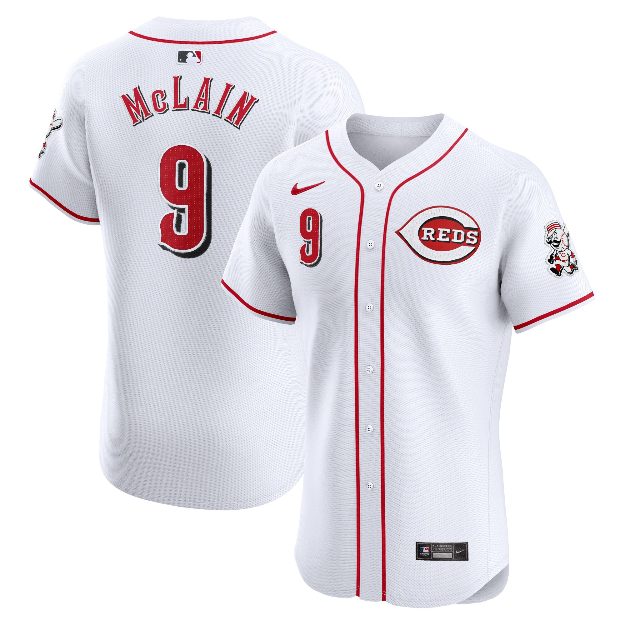 Matt Mclain Cincinnati Reds Home Elite Player Baseball Jersey - White